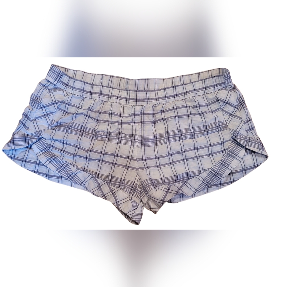 Jasmine & Ginger Blue and White Plaid Shorts